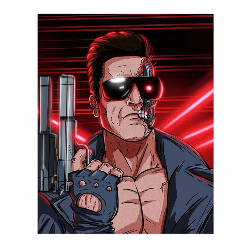  استیکر لپ تاپ و موبایل مدل سریال طرح ترمینییاتور نابودگر Terminator T800 کد 4323