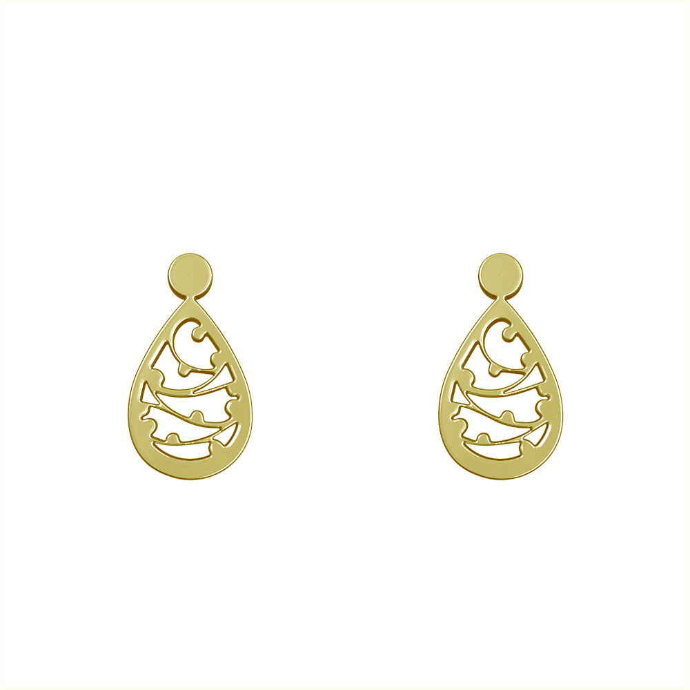 گوشواره طلا 18 عیار زنانه مدوپد مدل اشک کد GA1-10640