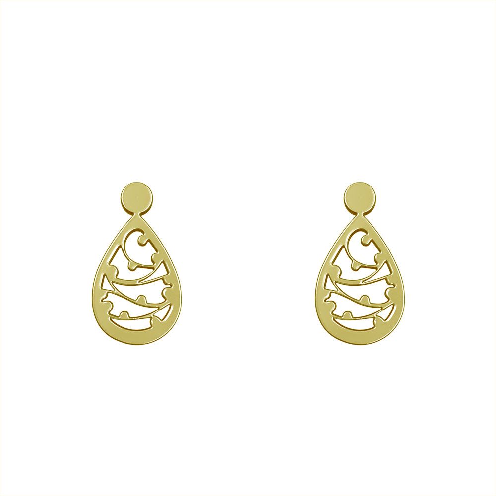 گوشواره طلا 18 عیار زنانه مدوپد مدل اشک کد GA1-10640 -  - 2