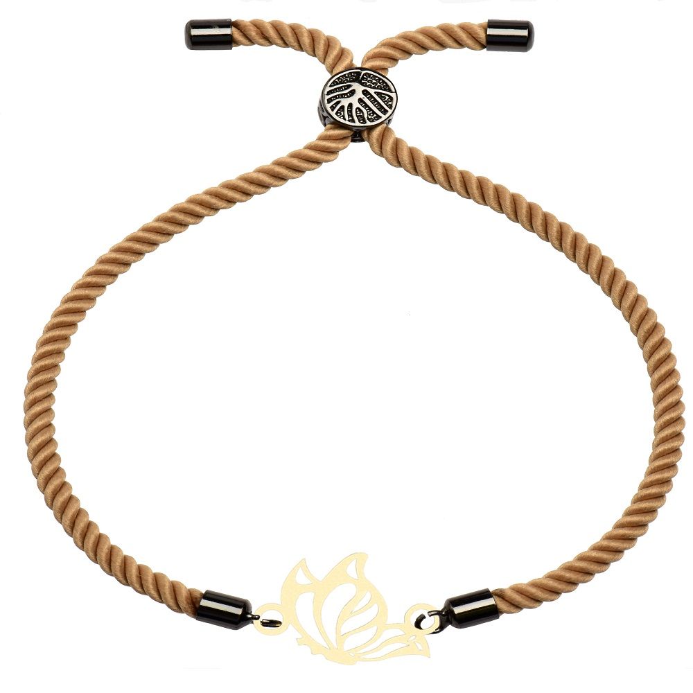 دستبند طلا 18 عیار زنانه کرابو طرح پروانه مدل kr10058 -  - 1