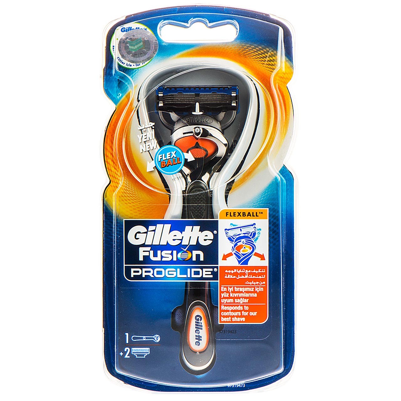 خود تراش ژیلت مدل Fusion Proglide Flexball به همراه یک تیغ یدک