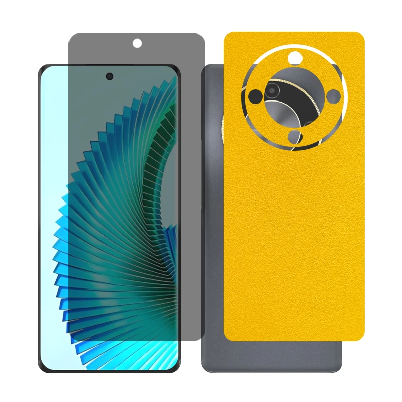 محافظ صفحه نمایش حریم شخصی گلس مدل Together مناسب برای گوشی موبایل آنر X9b به همراه برچسب پوششی پشت گوشی