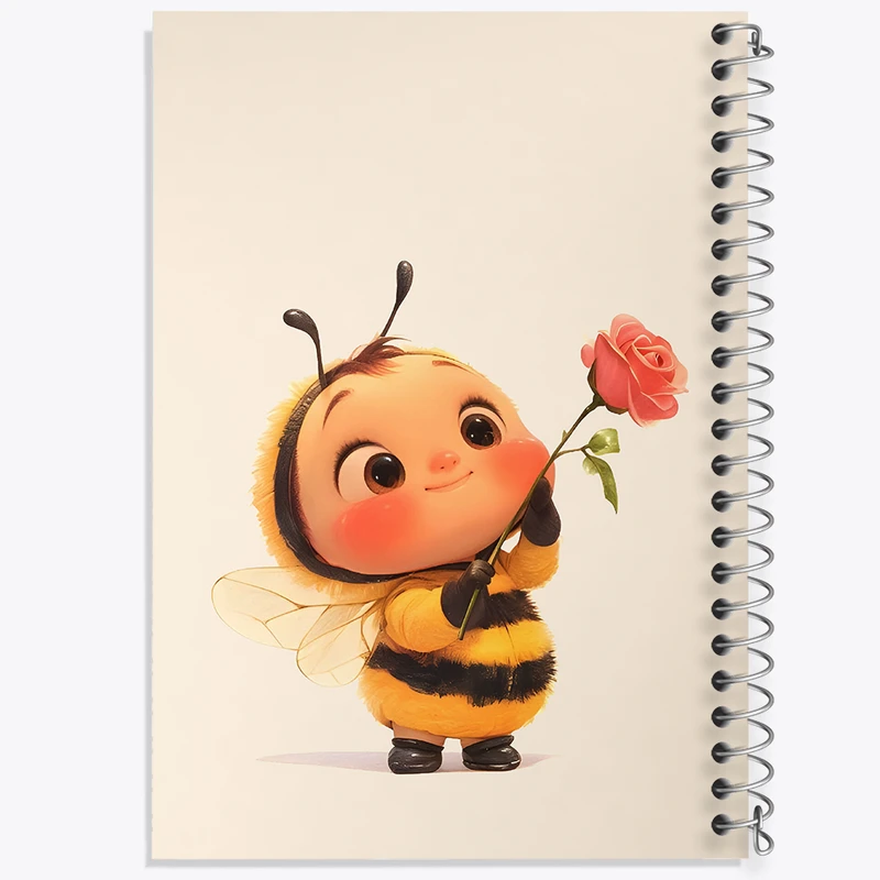 دفتر مشق 50 برگ خندالو طرح زنبور کیوت کد N5513