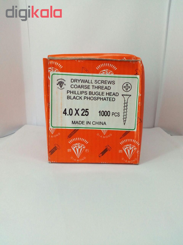 پیچ ام دی اف دیاموند کد mdf-4-25 بسته 1000 عددی