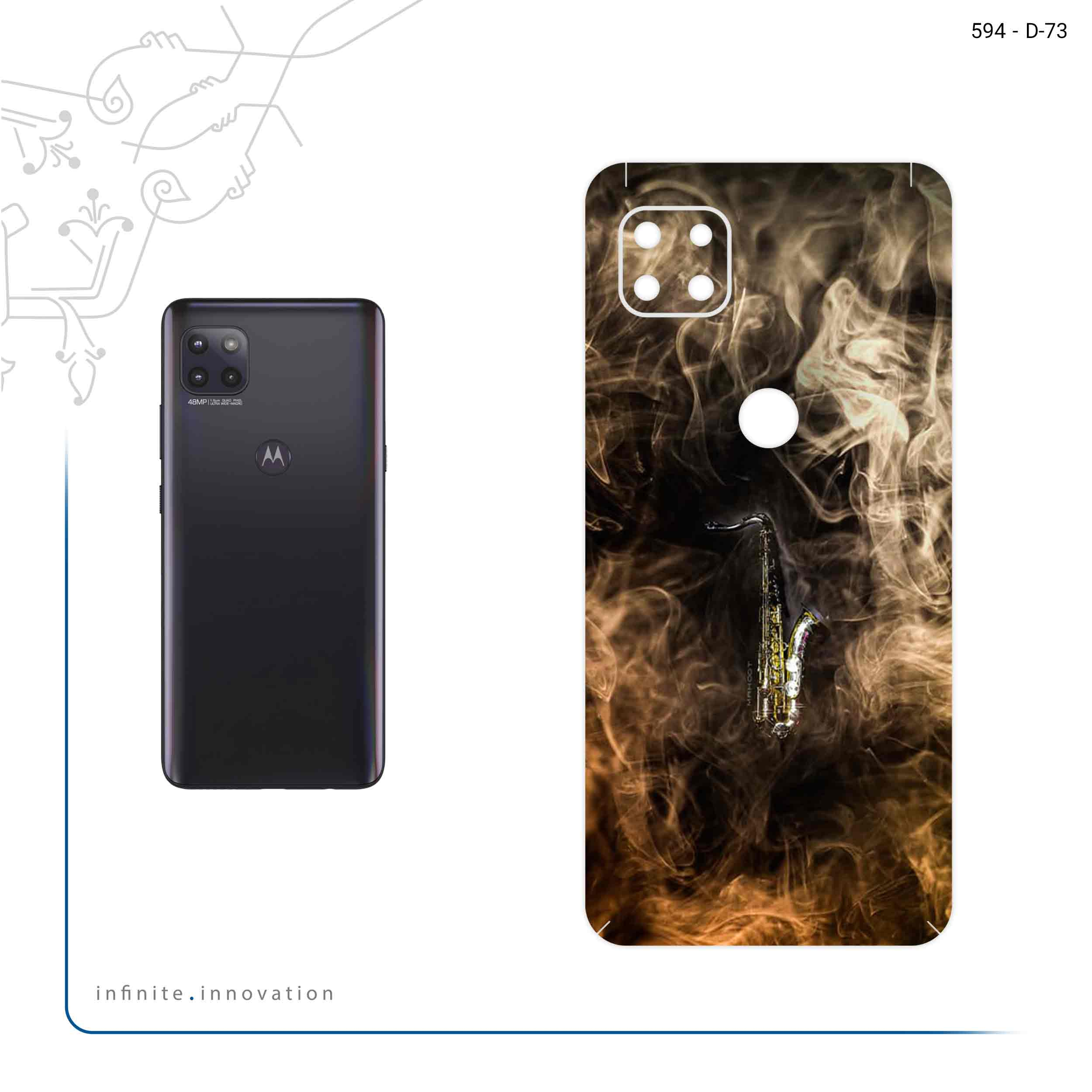 برچسب پوششی ماهوت مدل Saxophone مناسب برای گوشی موبایل موتورولا MOTO G 5G