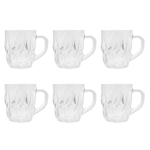 نیم لیوان شیشه و بلور اصفهان مدل فلورانس کد 444 بسته 6 عددی