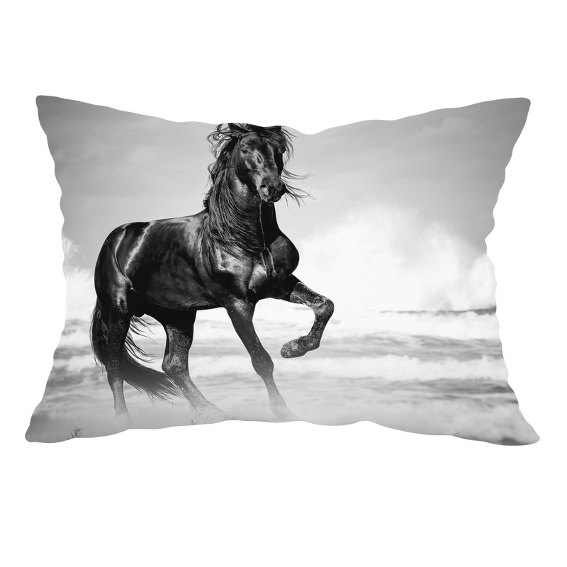 رو بالشی مدل مخمل طرح اسب کد 2153