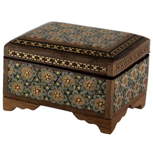 جعبه جواهرخاتم کاری رستا طرح 56-16-101