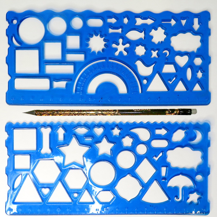 شابلون کد B01 به همراه مداد مجموعه 3 عددی