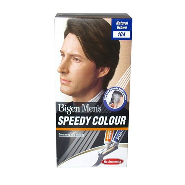 کیت رنگ مو بیگن سری speedy colour مدل natural brown شماره 104 کیت رنگ مو بیگن سری speedy colour مدل natural brown شماره 104