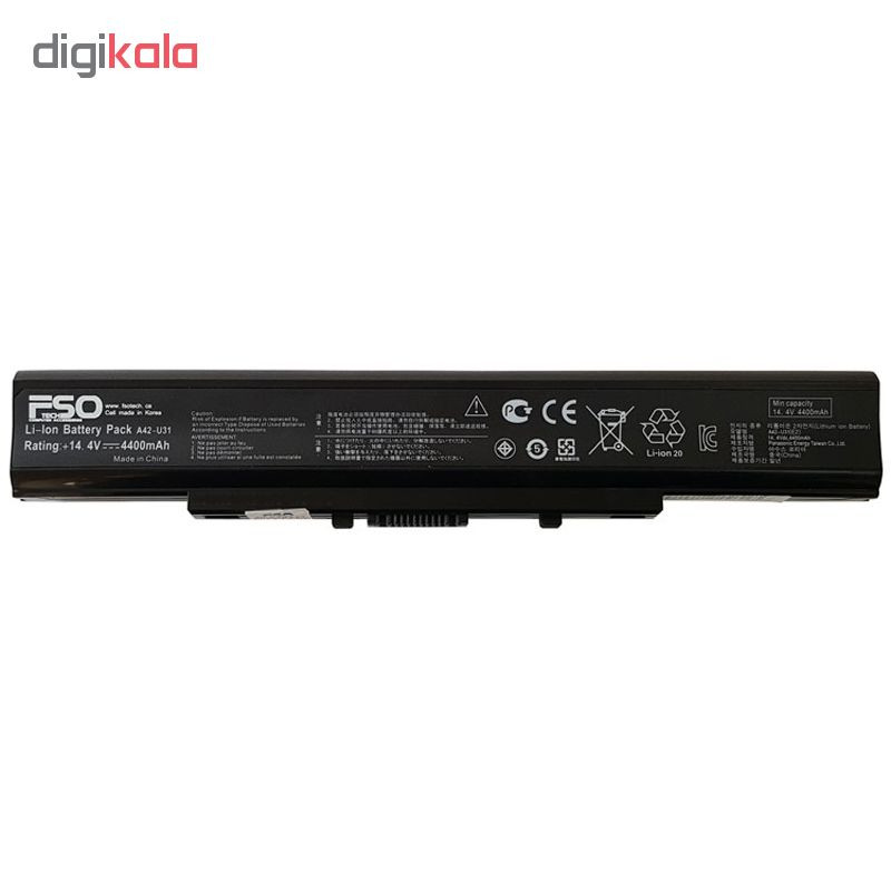 باتری لپ تاپ 6 سلولی مدل U3 برای لپ تاپ ASUS U41-U31