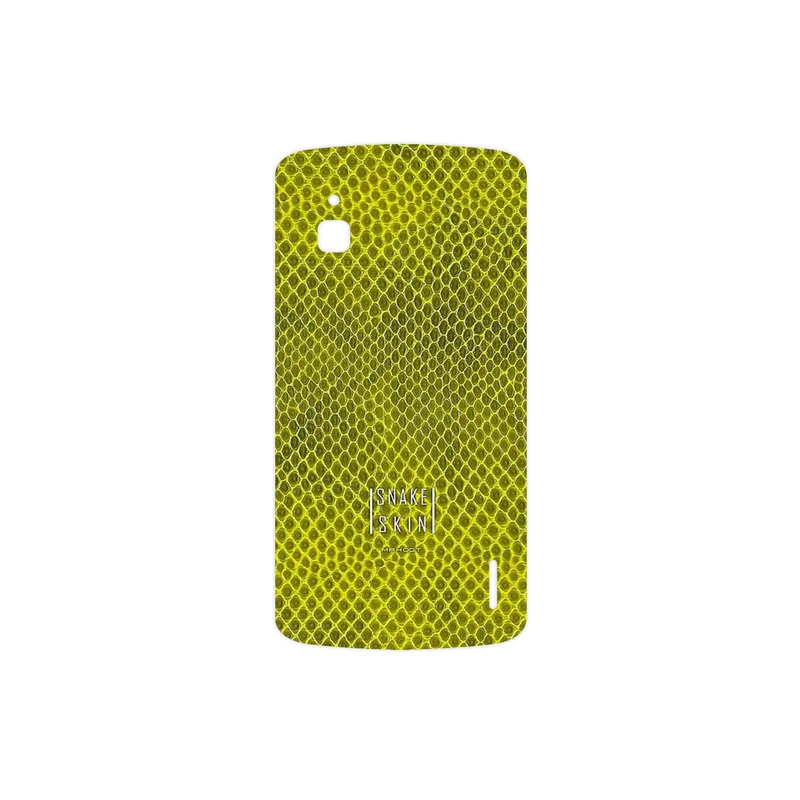 برچسب پوششی ماهوت مدل Yellow Snake Skin مناسب برای گوشی موبایل گوگل Nexus 4