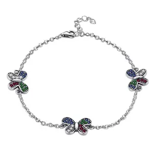 دستبند نقره روزینی مدل B63