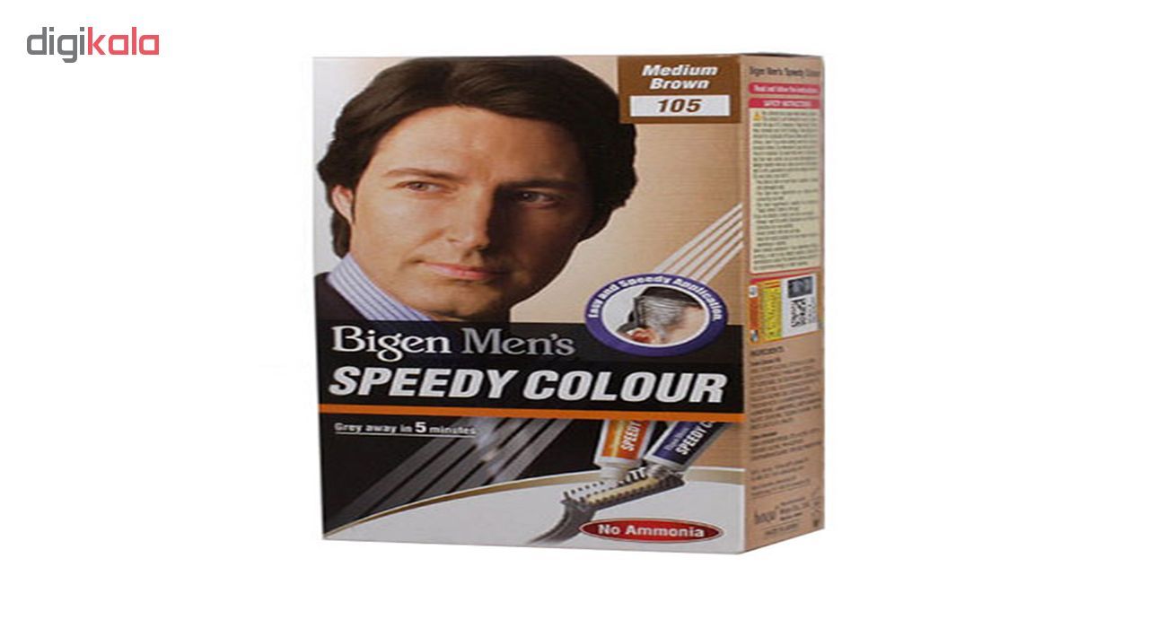 کیت رنگ مو بیگن سری speedy colour مدل medium brown شماره 105 -  - 2