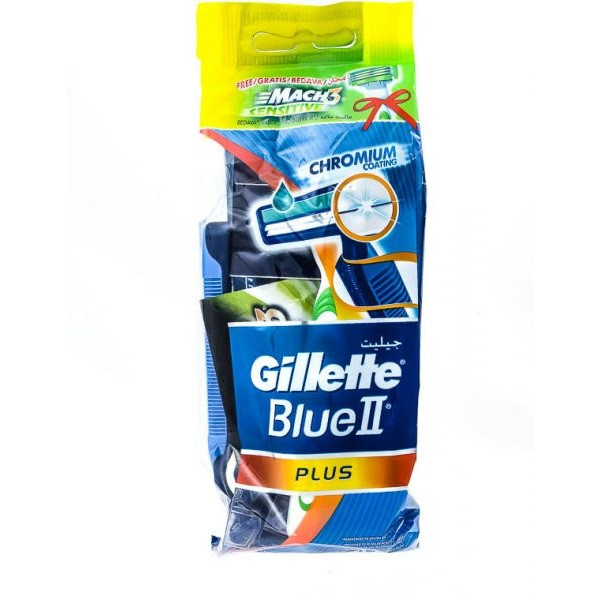 خود تراش ژیلت مدل Blue II Plus بسته 6 عددی