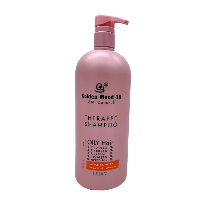 شامپو ضد شوره مو گلدن مود مدل STEP2 5in1 مناسب برای موهای چرب حجم 1000 میلی لیتر