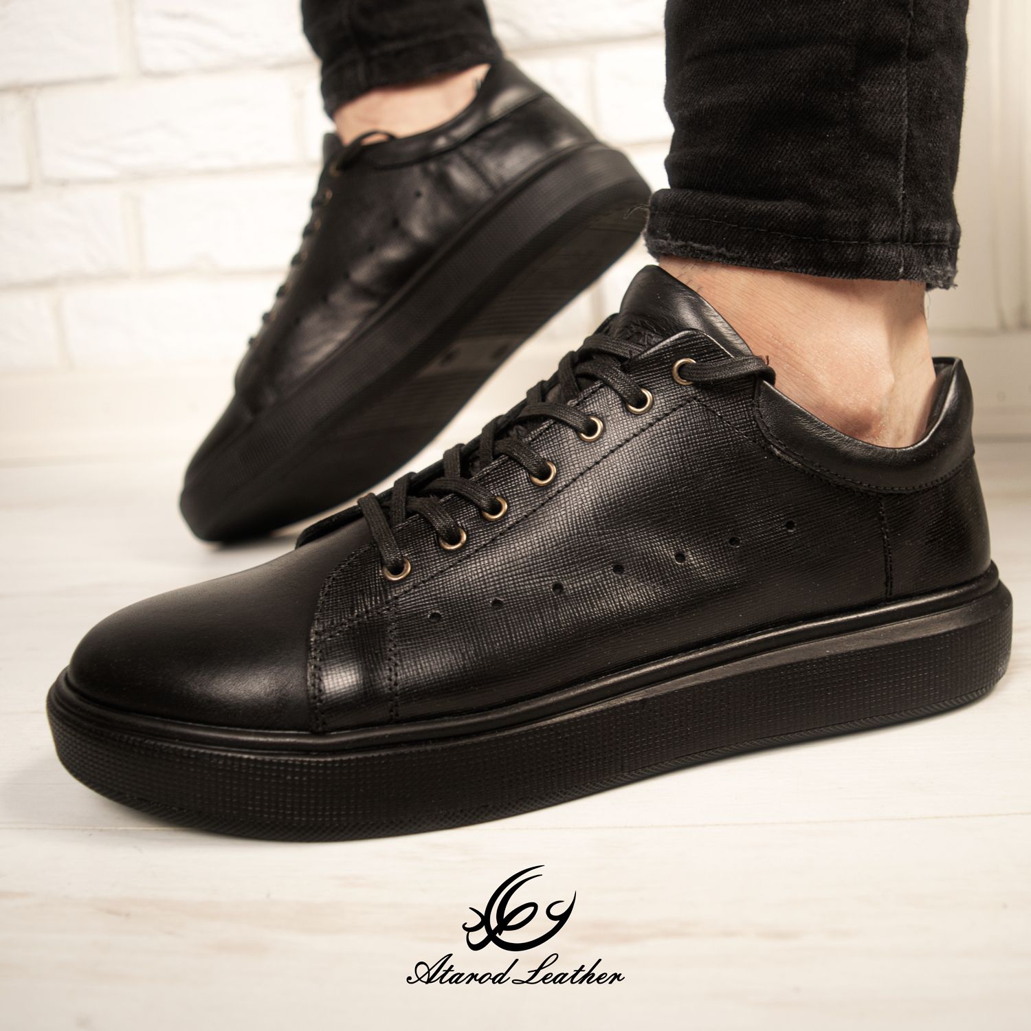 کفش روزمره مردانه چرم عطارد مدل  چرم طبیعی کد SH72 -  - 14