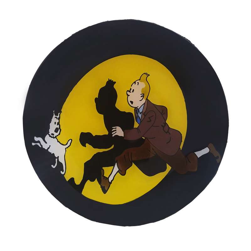 بشقاب دیوارکوب ویترای طرح ماجراهای تن تن کد Tintin100