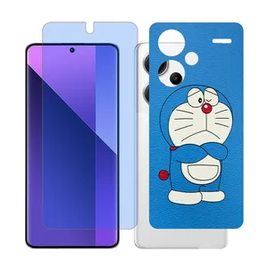 Glass Together model anti blue Screen Protector Suitable for Xiaomi Redmi Note 13 Pro Plus Mobile Phone with Back cover sticker