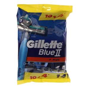 خود تراش ژیلت مدل BLUE 2 PLUS بسته 14 عددی