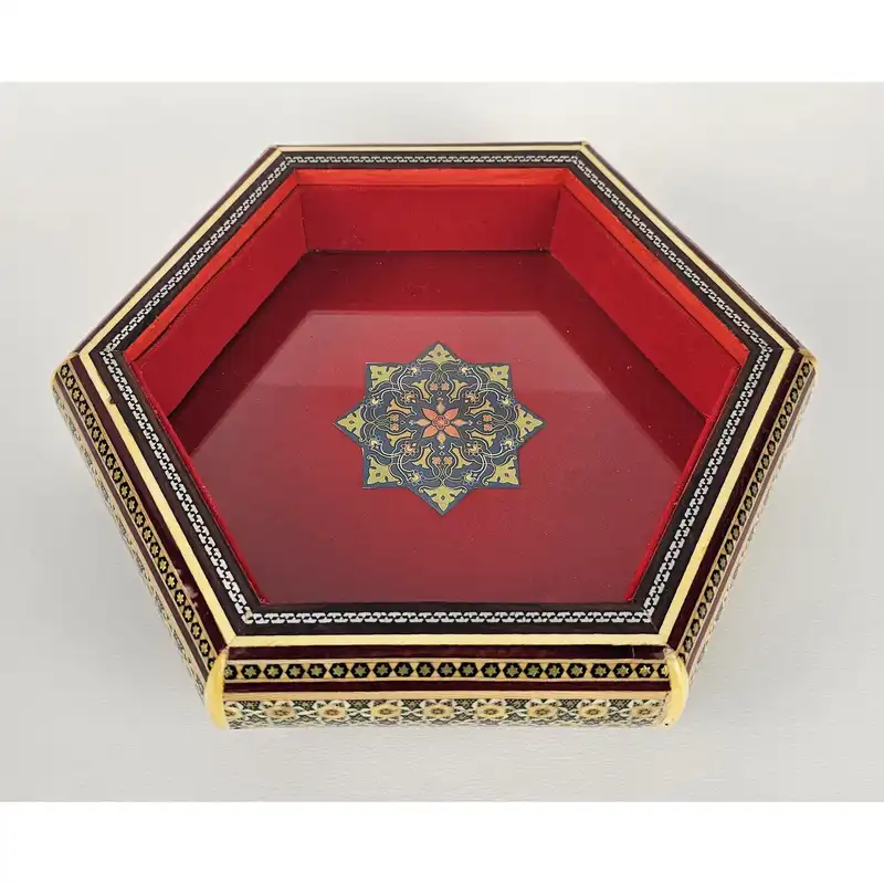 شکلات خوری خاتم کاری مدل ترنج