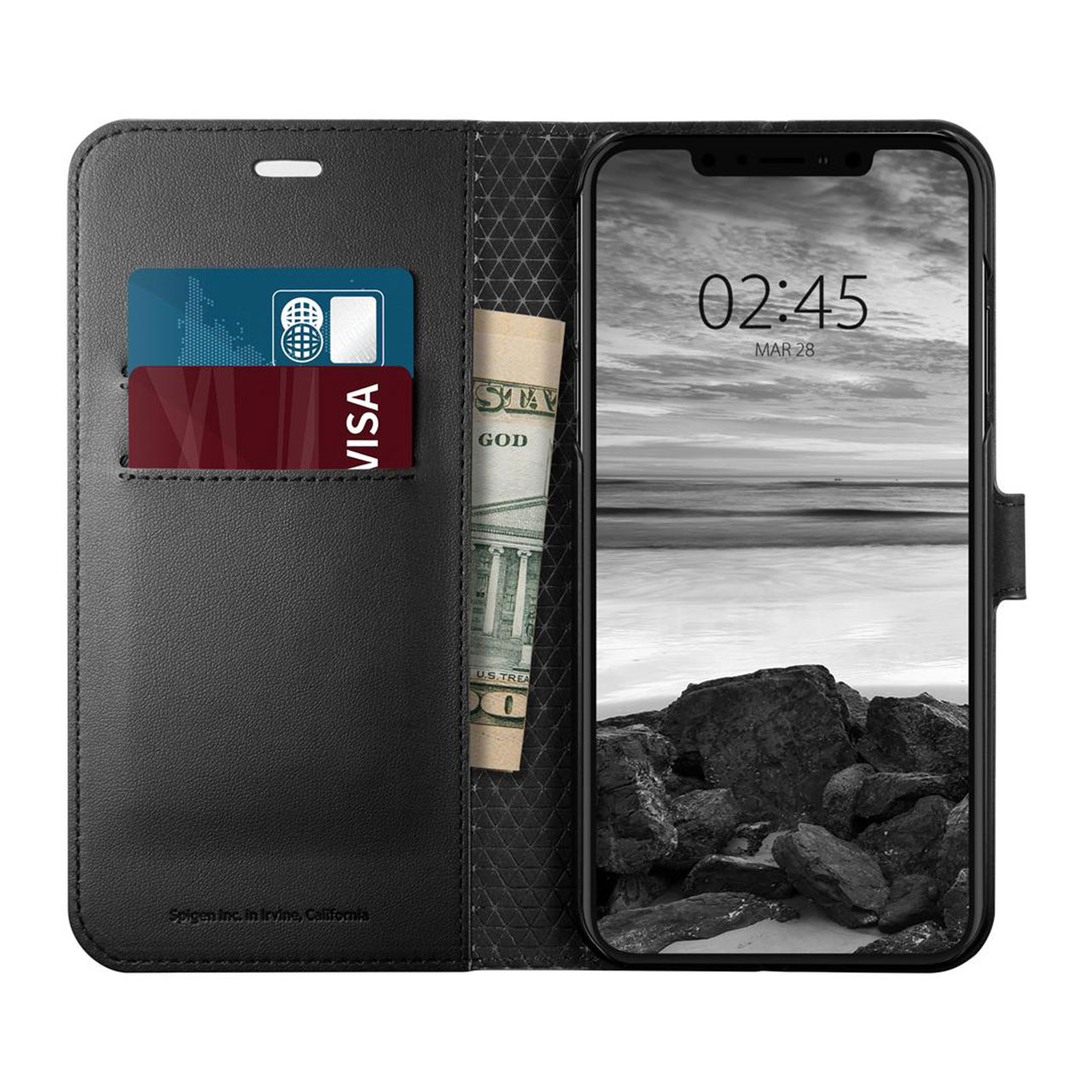 کیف کلاسوری اسپیگن مدل Wallet S مناسب برای گوشی موبایل اپل آیفون XS