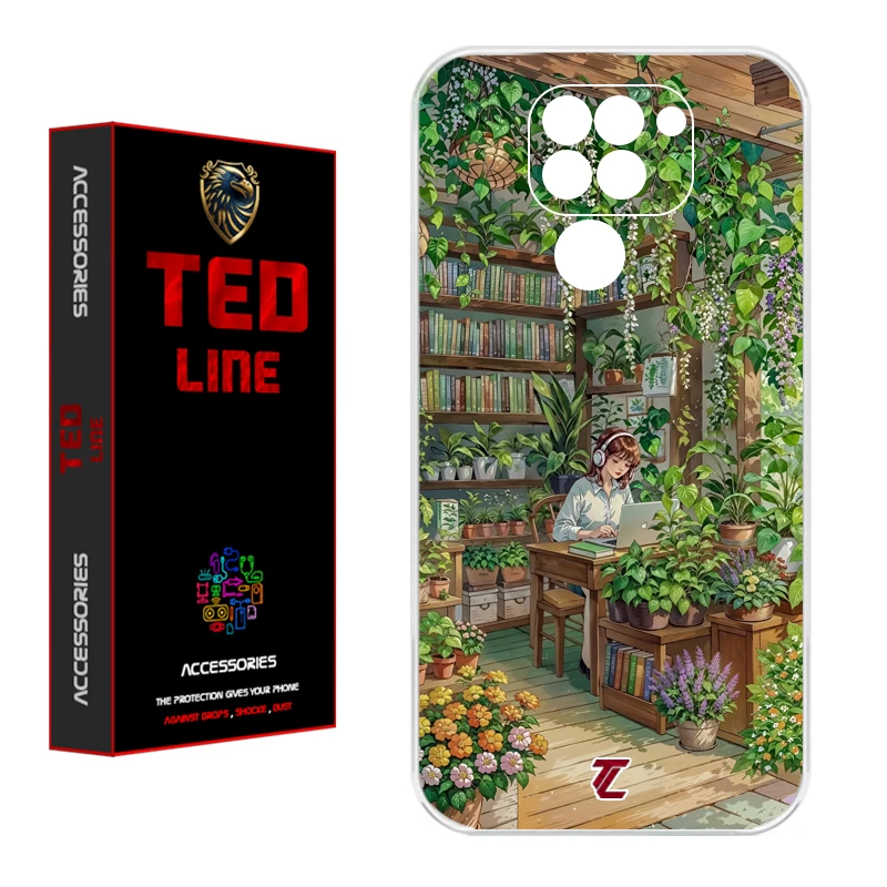 کاور تدلاین طرح دختر کد 1231 مناسب برای گوشی موبایل شیائومی Redmi Note 9