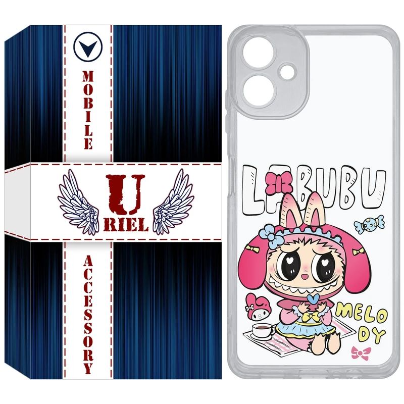 کاور یوریل مدل Clear کد 140 طرح لبوبو مناسب برای گوشی موبایل سامسونگ Galaxy A06
