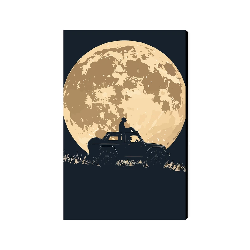 تابلو شاسی عرش مدل فانتزی منظره ماه کد As4741