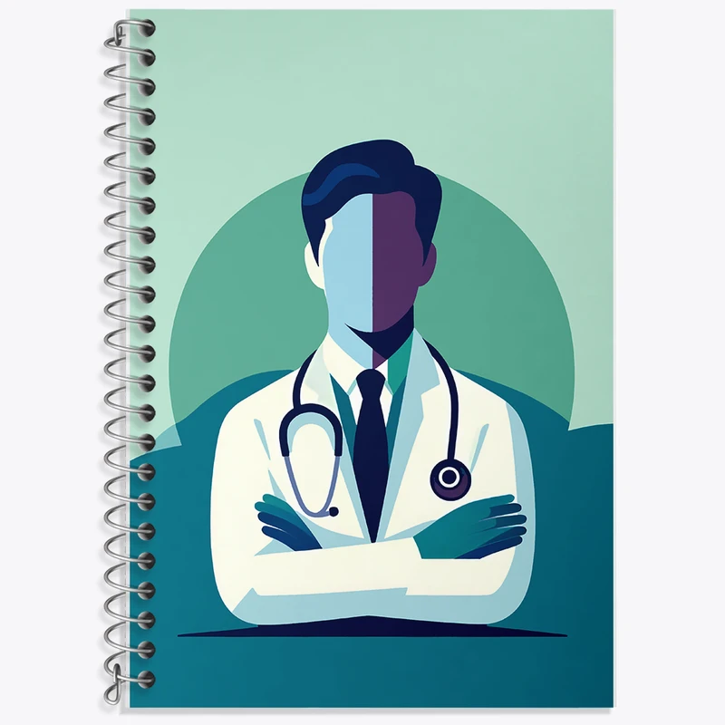 دفتر زبان 50 برگ خندالو مدل سه خط طرح پزشک کد F7997