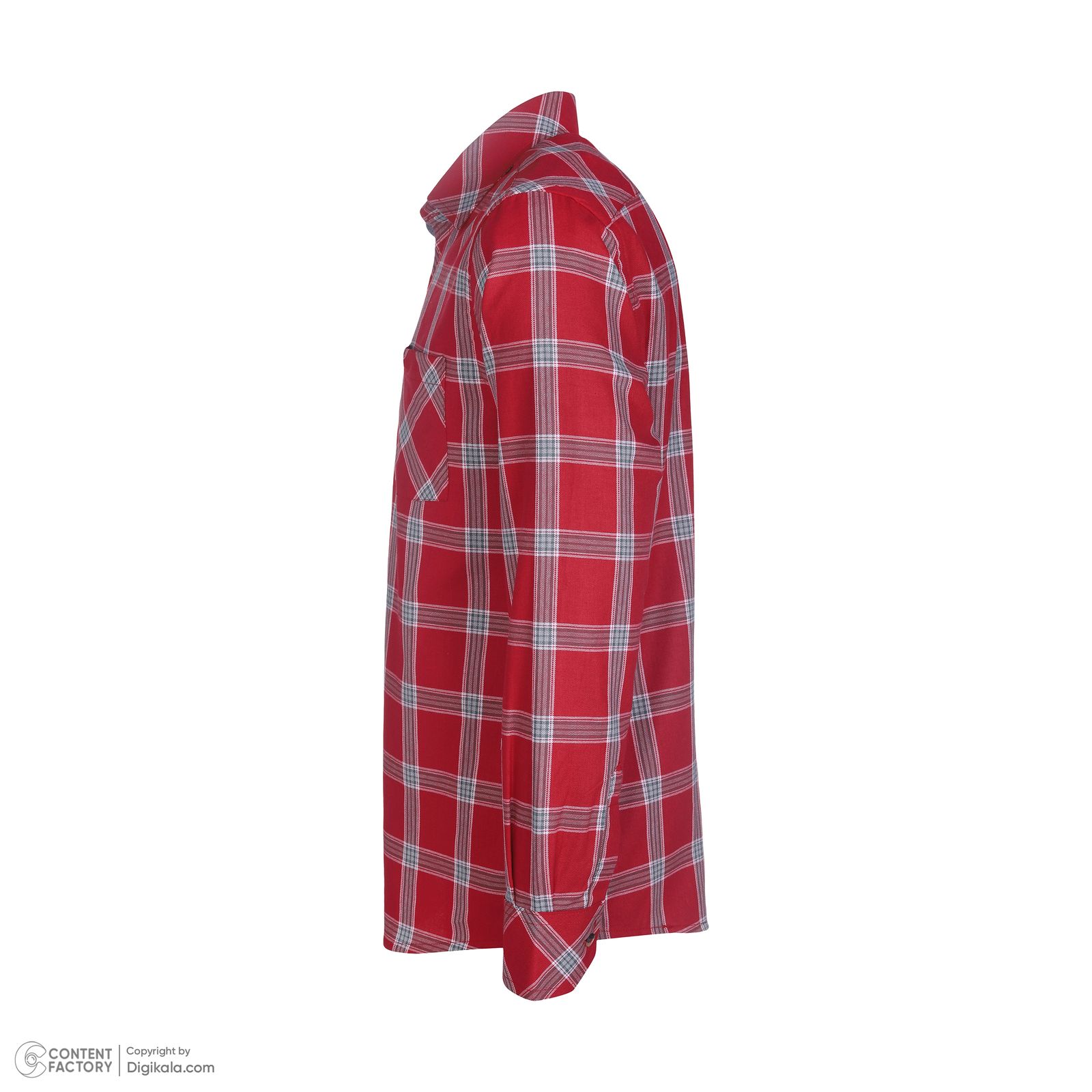 پیراهن آستین بلند یقه برگردان مردانه پاتن جامه مدل کلاسیک 102721030204805 طرح چهارخانه - - 3