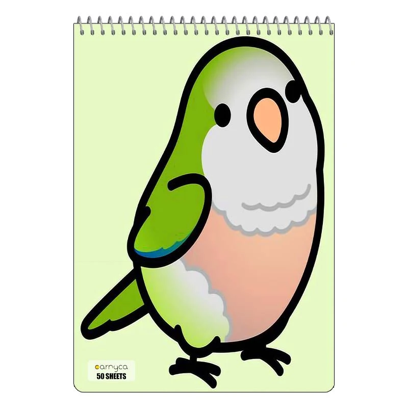 دفتر نقاشی 50 برگ سیمی کارنیکا طرح طوطی Parrot کد 32594