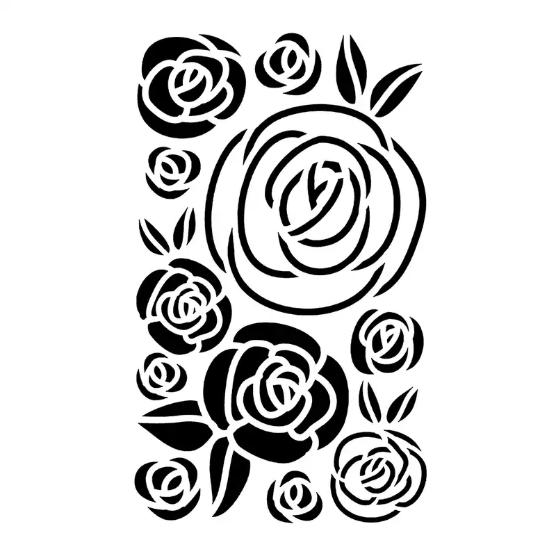 شابلون باتیس آرت طرح گل کد 50-467