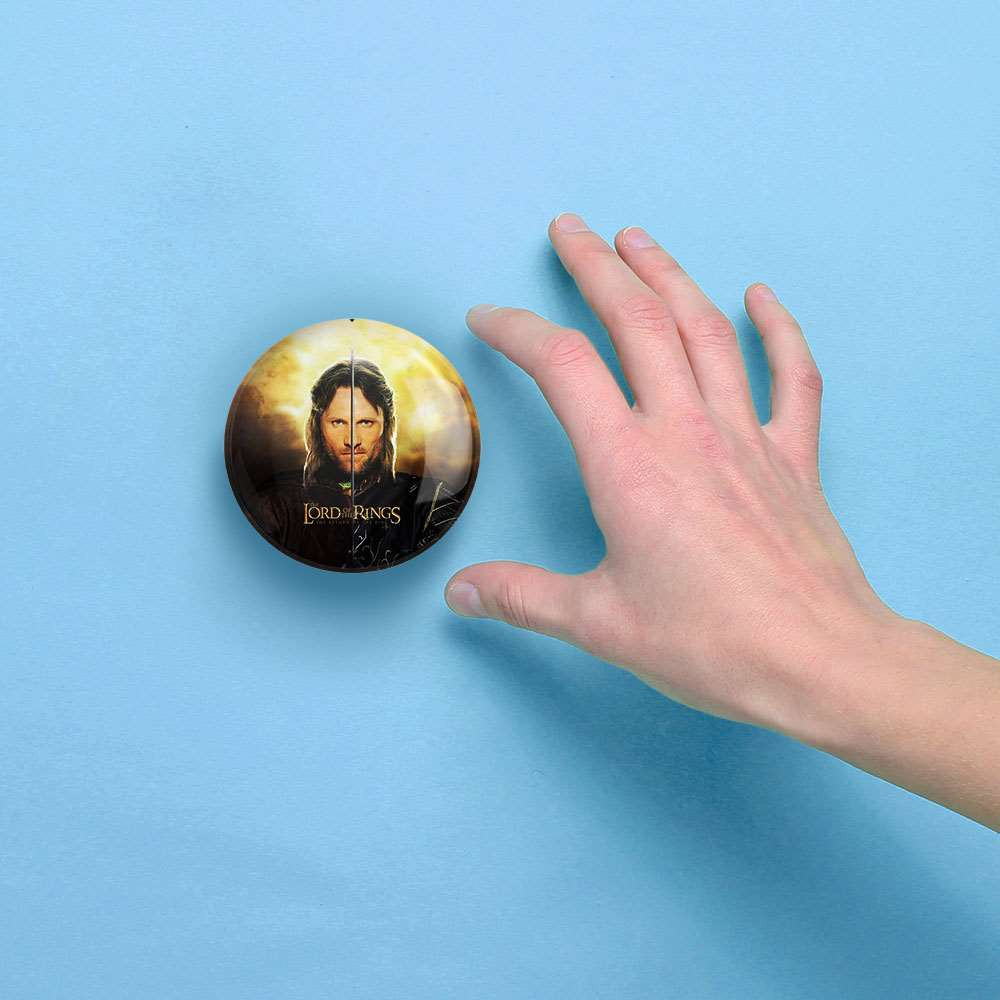 آینه جیبی خندالو طرح آراگون ارباب حلقه ها Lord of the Rings  کد 4767