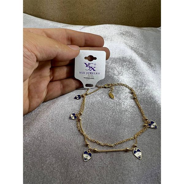 پابند زنانه وای اس ایکس مدل دو ردیفه طرح چشم نظر کد 986556 -  - 5