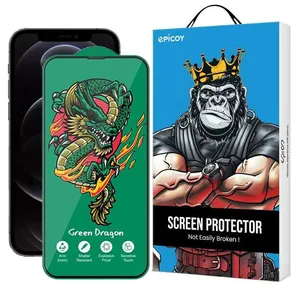 Epicoy Green Dragon ExplosionProof Glass Screen Protector For Apple iPhone 12/ 12 Pro