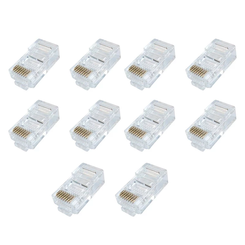 کانکتور شبکه cat5 مدل RJ45 بسته 10 عددی