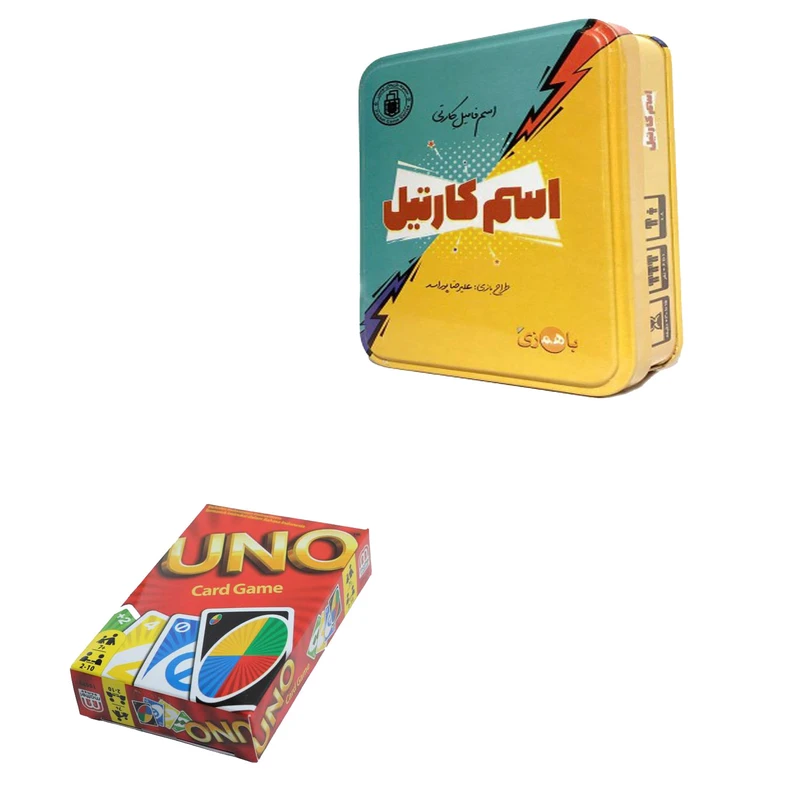 بازی فکری اسم کارتیل مدل 01 به همراه بازی uno