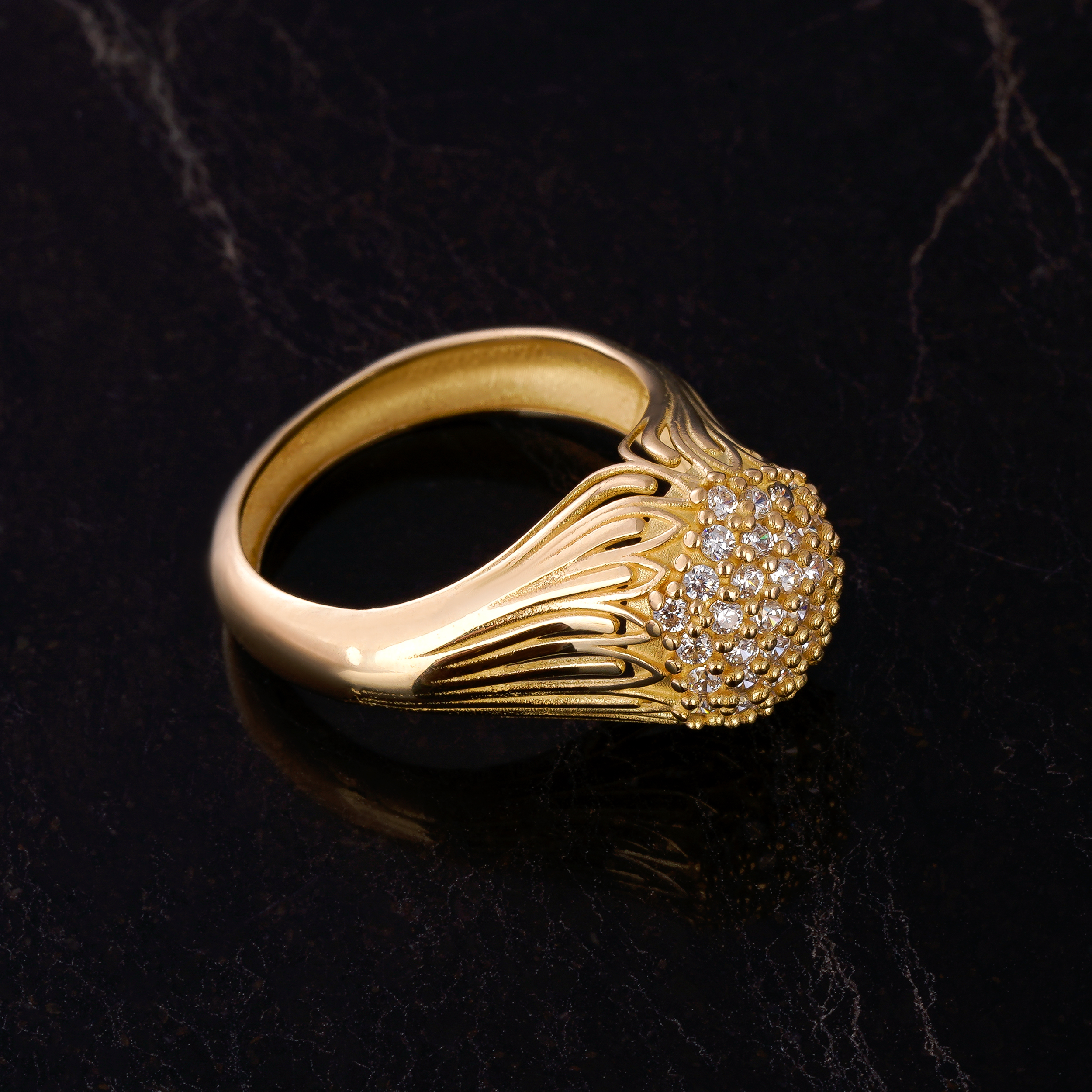 انگشتر طلا 18 عیار زنانه جواهری سون مدل 3619 -  - 2
