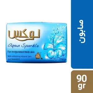 صابون لوکس مدل Aqua Sparkle مقدار 90 گرم بسته 6 عددی