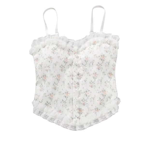 کراپ‌تاپ زنانه مدل مروارید رنگ سفید