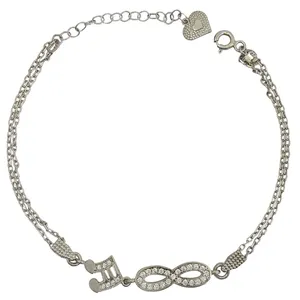 دستبند نقره گالری احد کد 4519