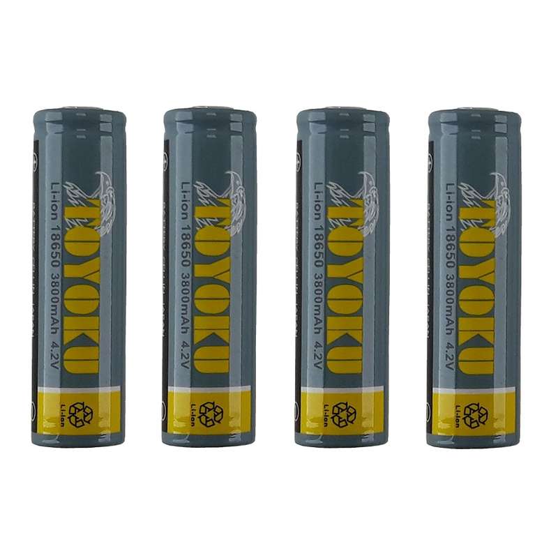 باتری لیتیومی 18650 تویوکو مدل 3800 بسته 4 عددی باتری لیتیومی 18650 تویوکو مدل 3800 بسته 4 عددی