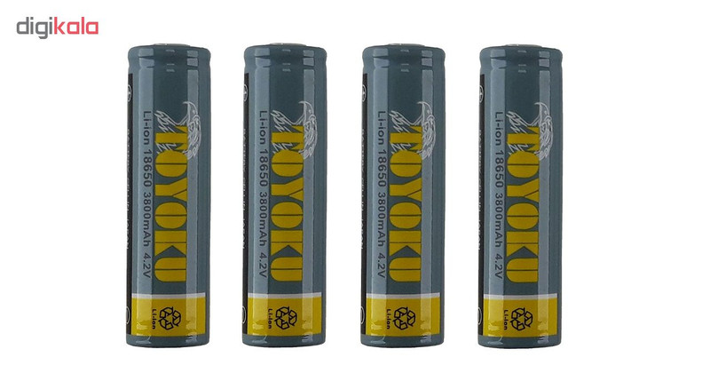 باتری لیتیومی 18650 تویوکو مدل 3800 بسته 4 عددی