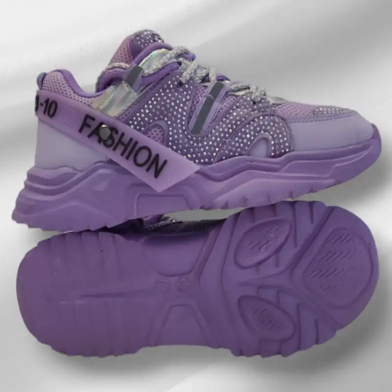 کفش پیاده روی دخترانه مدل نگین دار