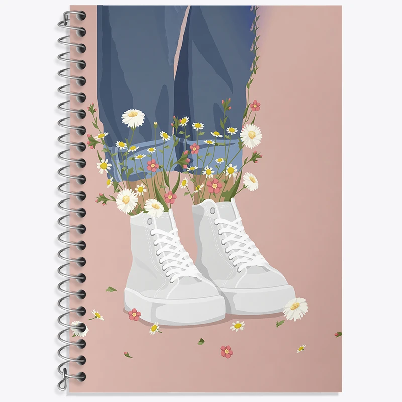 دفتر زبان 50 برگ خندالو مدل سه خط طرح دخترانه کد N2561