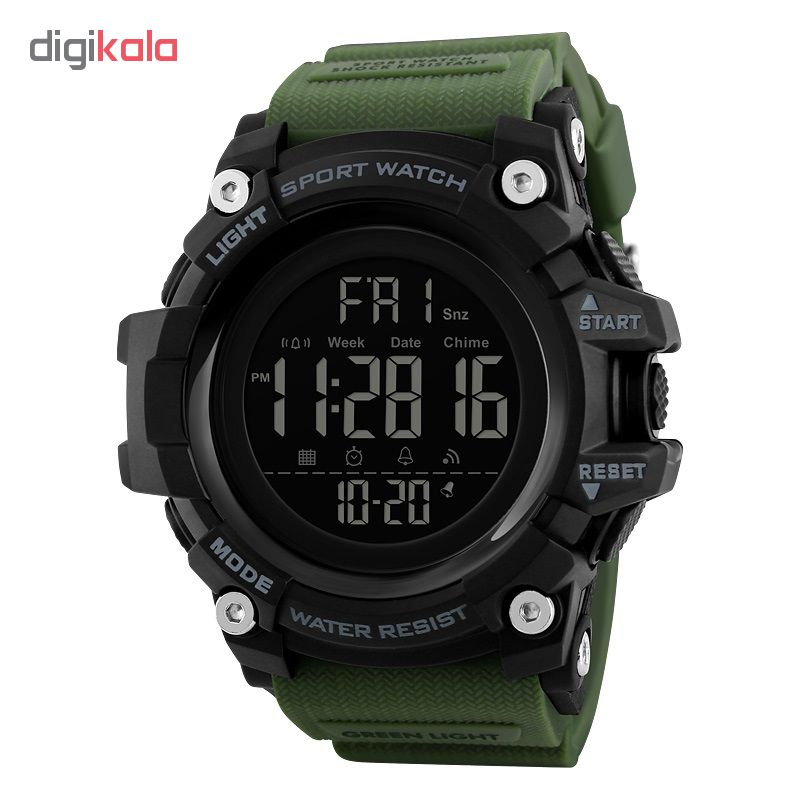 ساعت مچی دیجیتالی مردانه اسکمی مدل S1384 رنگ سبز             قیمت