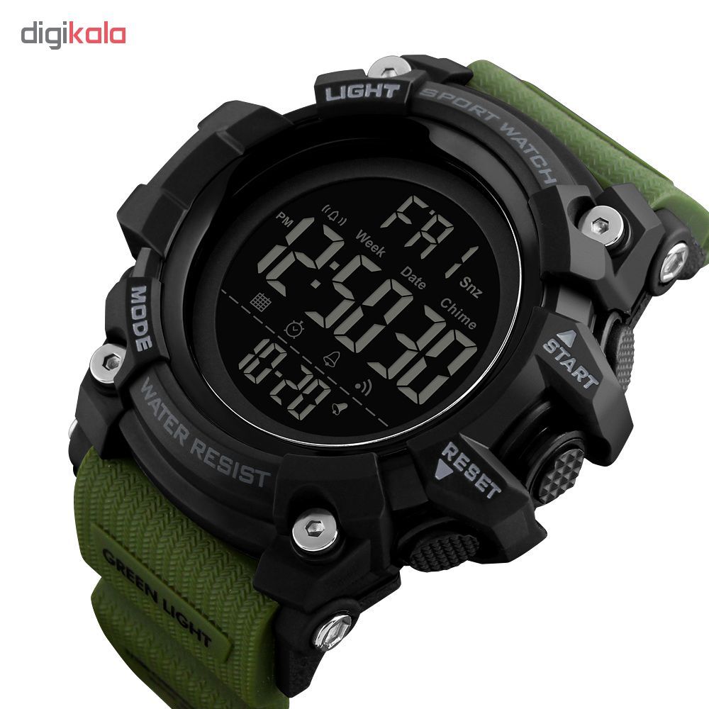 ساعت مچی دیجیتالی مردانه اسکمی مدل S1384 رنگ سبز