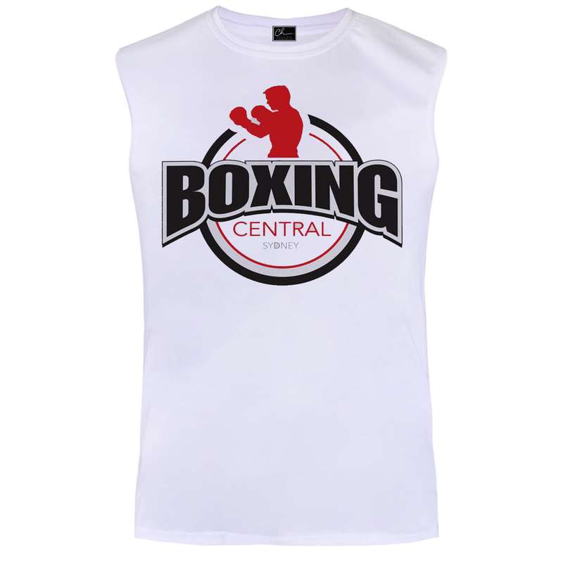 تاپ مردانه مدل boxing کد B30 رنگ سفید