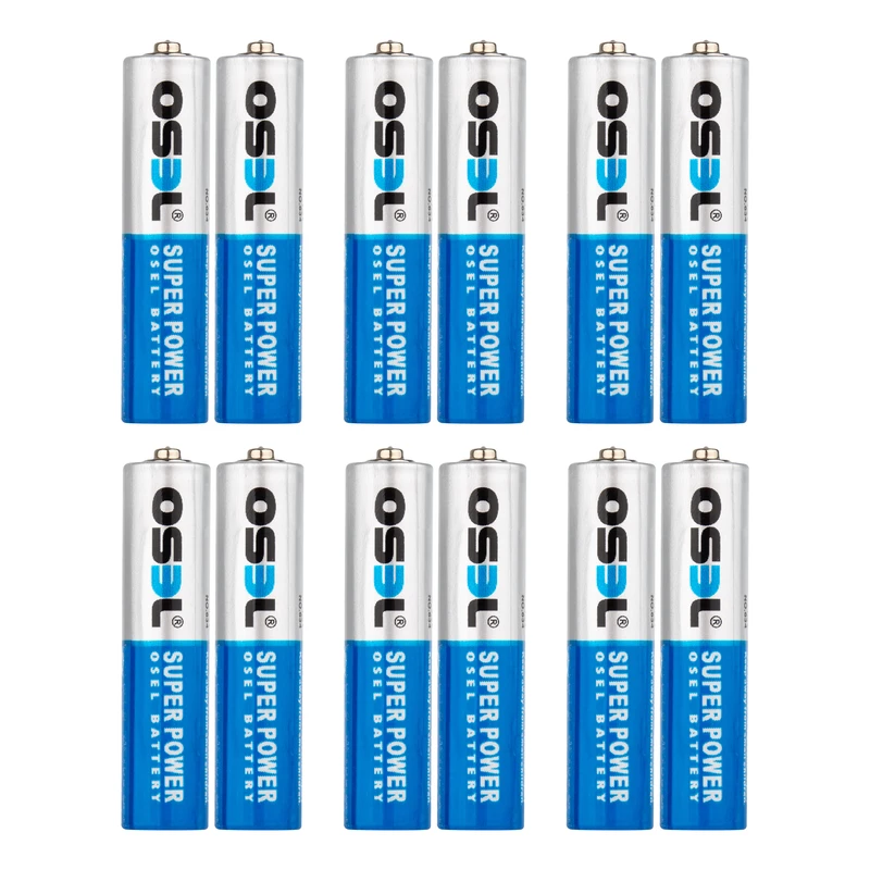 باتری نیم قلمی اوسل مدل Super Power R03P بسته 12 عددی